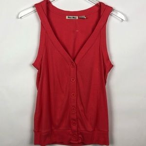 Paris Blues | Button Up Vest Top | L